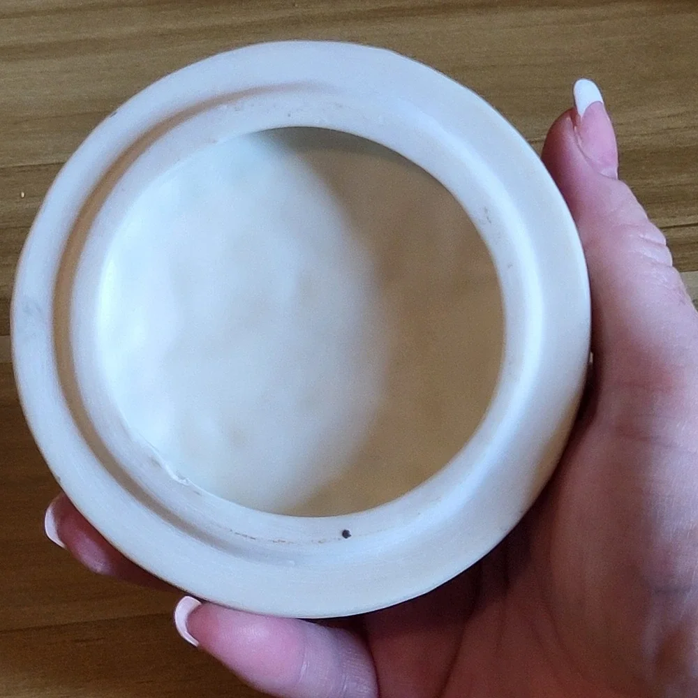 Berkeley Designs Ceramic Bisque Round Trinket Box With Lid Love Birds & Roses